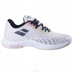 Buty do badmintona/squasha Babolat Shadow Spirit 2. Białe obuwie sportowe damskie BABOLAT, bez wzorów, z meshu, tenisowe. Za 449.00 zł.