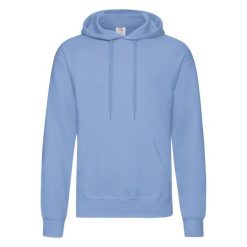 Męska Klasyczna Bluza Z Kapturem. Niebieskie bluzy męskie Fruit of the Loom, m, bez wzorów, z kapturem. Za 118.99 zł.