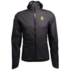 Kurtka do biegania męska SCOTT RC Run Waterproof. Czarne kurtki męskie Scott, m, bez wzorów, bez kaptura. Za 739.99 zł.