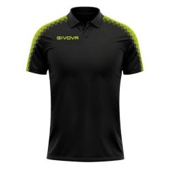 Polo Sportowe Givova Czarny L - Lekki i Oddychający. Czarne koszulki polo męskie Givova, l, bez wzorów, z meshu, eleganckie, bez ramiączek. Za 213.99 zł.