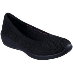 Mieszkania Skechers Arya - Fancy You, Kobiety. Czarne obuwie sportowe damskie Skechers, bez wzorów, na fitness i siłownię. Za 490.00 zł.