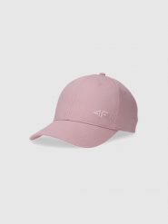 4F Czapka z daszkiem strapback uniseks - różowa S/M. Czerwone czapki i kapelusze damskie 4f, na lato, bez wzorów, z bawełny, sportowe. W wyprzedaży za 39.99 zł.