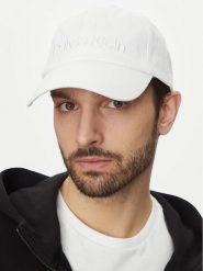 Calvin Klein Czapka z daszkiem K50K505737 Biały. Białe rękawiczki męskie Calvin Klein, bez wzorów, z bawełny. Za 129.99 zł.