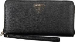 Guess PORTFEL DAMSKI GUESS JEANS CZARNY uniwersal. Czarne portfele damskie Guess, z aplikacjami, z jeansu. Za 233.84 zł.