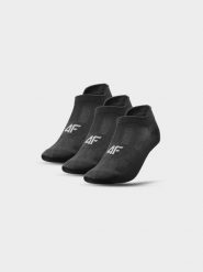 4F Skarpety treningowe przed kostkę (3-pack) damskie - czarne 39-42. Czarne skarpety damskie 4f, bez wzorów, z elastanu. Za 44.99 zł.