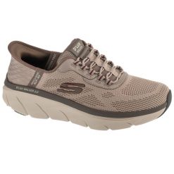 Buty sportowe Sneakersy męskie, Slip-ins: D'Lux Walker 2.0 - Rezinate. Brązowe buty sportowe męskie Skechers, bez zapięcia, trekkingowe. Za 399.99 zł.