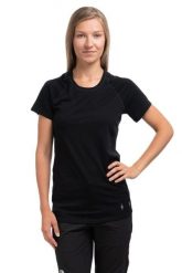 Koszulka trekkingowa damska Merino 150 Baselayer SS Women. Czarne t-shirty damskie Smartwool, s, bez wzorów, z nylonu, klasyczne, bez kołnierzyka. Za 339.99 zł.