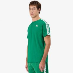 Koszulka Kappa Coen Slim 222 Banda. Białe koszulki sportowe męskie Kappa, na lato, m, bez wzorów, z bawełny, bez kołnierzyka, bez ramiączek, na fitness i siłownię. Za 190.50 zł.