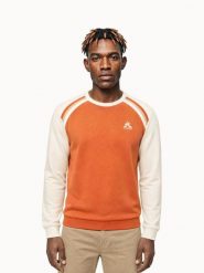 Bluza Le Coq Sportif Heritage. Brązowe bluzy męskie le coq sportif, l, bez wzorów, z bawełny, bez kaptura. Za 373.50 zł.