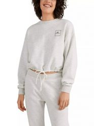Bluza damska O'Neill Cube Crew. Szare bluzy sportowe damskie O'Neill, m, bez wzorów, z bawełny, bez kaptura, trekkingowe. Za 199.00 zł.