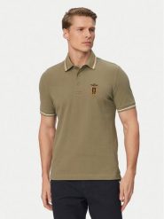 Aeronautica Militare Polo 261PO1914UP00403 Zielony Regular Fit. Zielone koszulki polo męskie Aeronautica Militare, l, bez wzorów, z bawełny, bez ramiączek. Za 399.99 zł.