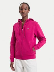 Lacoste Bluza SF5256 Różowy ciemny Regular Fit. Czerwone bluzy damskie Lacoste, bez wzorów, z bawełny, bez kaptura. Za 639.99 zł.