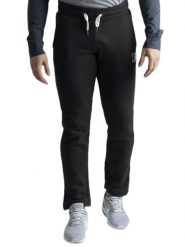 Spodnie męskie z haftowanym logo Leone 1947 Apparel. Czarne spodnie sportowe męskie LEONE 1947 APPAREL, m, bez wzorów, na fitness i siłownię. Za 105.21 zł.