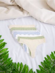 Majtki stringi 7 pack - wielobarwny. Stringi damskie Sinsay, l, bez wzorów, z bawełny. W wyprzedaży za 17.99 zł.