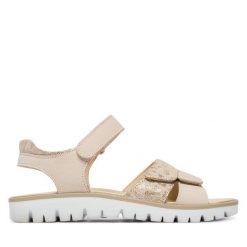 Sandały Primigi. Brązowe sandały dziewczęce Primigi, bez zapięcia. Za 249.99 zł.