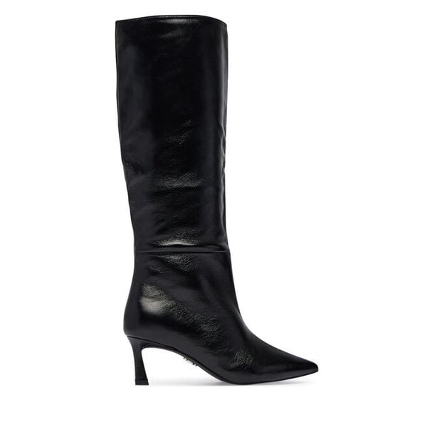 Botki Steve Madden. Czarne botki damskie Steve Madden, bez obcasa, na szpilce, bez zapięcia. Za 859.99 zł.