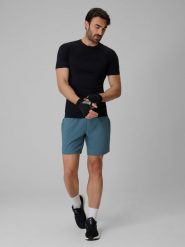 4F Spodenki treningowe szybkoschnące męskie - turkusowe XXL. Niebieskie szorty męskie 4f, m, bez wzorów, z dzianiny. Za 99.99 zł.