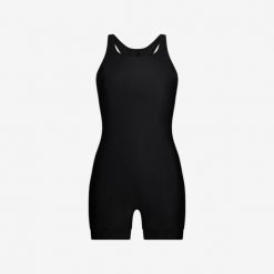Strój pływacki damski Wallien Boyleg Racerback. Czarne kostiumy jednoczęściowe damskie WALLIEN, xs, bez wzorów, sportowe, do pływania. Za 429.00 zł.