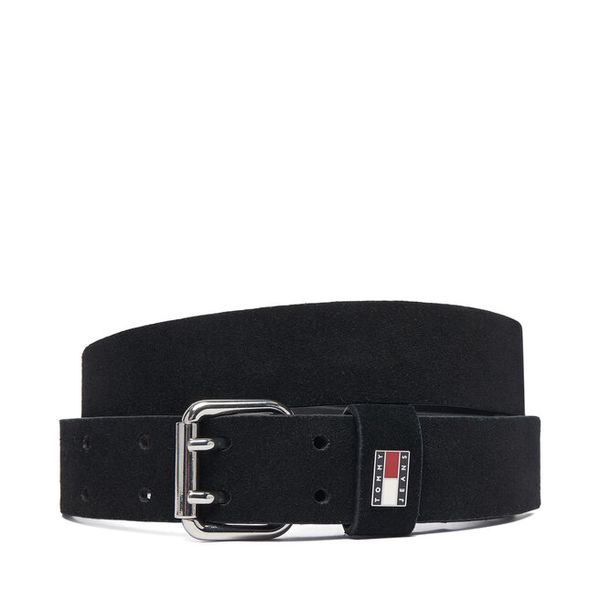 Pasek Tommy Jeans. Czarne paski damskie Tommy Jeans, bez wzorów, z jeansu. Za 189.99 zł.