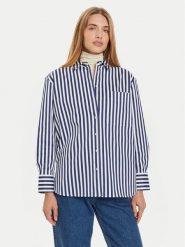 Tommy Hilfiger Koszula Banker WW0WW43044 Niebieski Regular Fit. Niebieskie bluzki damskie Tommy Hilfiger, bez wzorów, z bawełny, bez kołnierzyka, bez ramiączek. Za 359.99 zł.