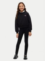 Tommy Hilfiger Komplet bluza i legginsy Heritage KG0KG09604 Czarny Regular Fit. Czarne bluzy dla dziewczynek Tommy Hilfiger, bez wzorów, z bawełny. Za 409.99 zł.
