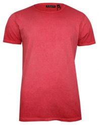 Czerwony T-Shirt (Koszulka) Bez Nadruku -BRAVE SOUL- Męski, Okrągły Dekolt, Krótki Rękaw. Czerwone t-shirty męskie Brave Soul, l, bez wzorów, z bawełny, casualowe, bez kołnierzyka. Za 45.00 zł.