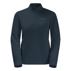 Bluza trekkingowa damska Jack Wolfskin Taunus Hz. Niebieskie bluzy damskie Jack Wolfskin, na zimę, bez wzorów, bez kaptura. Za 209.99 zł.