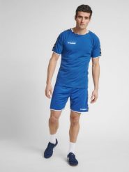 Koszulka Hummel Training hmlAUTHENTIC. Niebieskie koszulki sportowe męskie Hummel, m, z aplikacjami, z bawełny, bez kołnierzyka, bez ramiączek, do piłki nożnej. Za 147.85 zł.