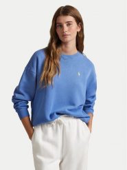 Polo Ralph Lauren Bluza 211943006017 Niebieski Relaxed Fit. Niebieskie bluzy damskie Polo Ralph Lauren, s, bez wzorów, z bawełny, bez kaptura. Za 419.99 zł.