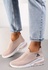 Beżowe Buty Sportowe Amathane. Brązowe obuwie sportowe damskie Renee, z aplikacjami. Za 44.99 zł.