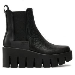Botki United Nude. Czarne botki damskie United Nude, bez obcasa, na koturnie, bez zapięcia. Za 1,479.00 zł.