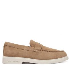 Półbuty KARL LAGERFELD. Brązowe półbuty na co dzień męskie KARL LAGERFELD, bez zapięcia. Za 879.99 zł.