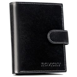Portfel męski Rovicky N4L-RPVT-BL czarny. Czarne portfele męskie ROVICKY, bez wzorów, ze skóry. Za 57.99 zł.
