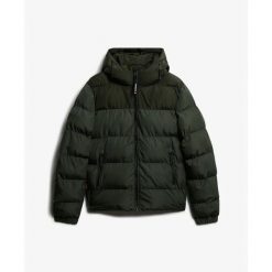 Kurtka puchowa Superdry. Zielone kurtki męskie Superdry., m, bez wzorów, z puchu, bez kaptura. Za 628.10 zł.