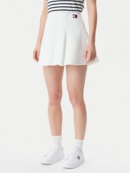 Tommy Jeans Spódnica mini Badge DW0DW20268 Écru Regular Fit. Spódnice damskie Tommy Jeans, s, bez wzorów, z bawełny, mini. Za 189.99 zł.