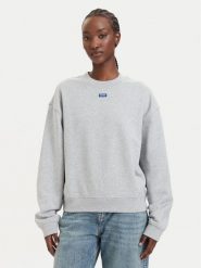 HUGO Bluza Dekessa 50534344 Szary Regular Fit. Szare bluzy damskie Hugo, xxl, bez wzorów, z bawełny, bez kaptura. Za 399.99 zł.