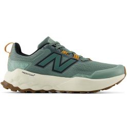 Buty męskie New Balance Fresh Foam Garoé v2 MTGAROD2 – zielone. Zielone buty sportowe męskie New Balance, z materiału, bez zapięcia, do biegania. Za 529.99 zł.