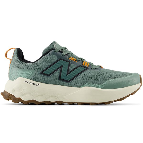 Buty męskie New Balance Fresh Foam Garoé v2 MTGAROD2 – zielone. Zielone buty sportowe męskie New Balance, z materiału, bez zapięcia, do biegania. Za 529.99 zł.