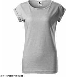 MALFINI Fusion 164 - ADLER - Koszulka damska, 160 g/m, 65% poliester, 35% bawełna, - srebrny melanż XS. Szare t-shirty damskie Malfini, m, bez wzorów, z bawełny, bez kołnierzyka. Za 16.74 zł.
