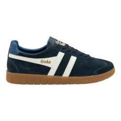 Sneakersy Gola Hurricane Suede. Niebieskie buty sportowe męskie Gola, z zamszu, bez zapięcia. W wyprzedaży za 307.00 zł.