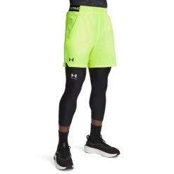 Spodenki Męskie Sportowe Under Armour Vanish Woven 6in Shorts. Czarne krótkie spodenki sportowe męskie Under Armour, m, bez wzorów, z materiału, na fitness i siłownię. Za 149.99 zł.