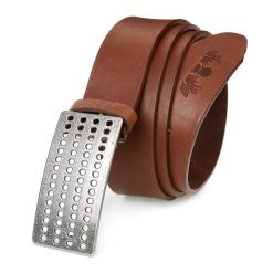 Pasek skórzany BELTIMORE r.95-110 cm W12 brązowy. Brązowe paski damskie bez wzorów. Za 51.94 zł.