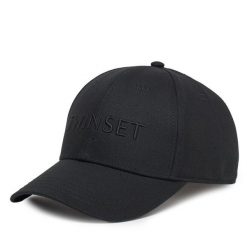 Czapka z daszkiem TWINSET. Czarne czapki i kapelusze damskie Twinset, bez wzorów. Za 199.99 zł.