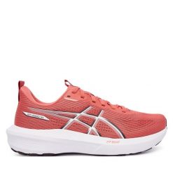 Buty do biegania Asics. Czerwone obuwie sportowe damskie Asics, bez wzorów, do biegania. Za 499.99 zł.