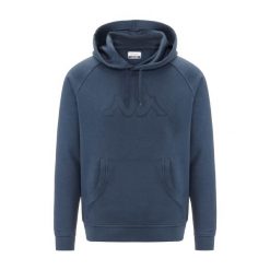 Bluza z kapturem Kappa Zaiver. Niebieskie bluzy sportowe męskie Kappa, m, bez wzorów, z kapturem. Za 272.50 zł.