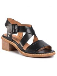 Pikolinos Sandały W3H-1892 Czarny. Czarne klapki damskie Pikolinos, bez wzorów, ze skóry, bez obcasa, na słupku, bez zapięcia. Za 329.99 zł.