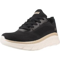 Buty SKECHERS BOBS B FLEX HI FLYING HI Czarny. Czarne obuwie sportowe damskie Skechers, bez wzorów, z syntetyku, na fitness i siłownię. Za 283.99 zł.
