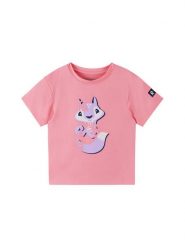 Reima T-Shirt 5200351A Różowy Regular Fit. Czerwone t-shirty i topy dla dziewczynek Reima, bez wzorów, z syntetyku, bez ramiączek. Za 59.99 zł.