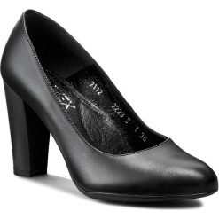 Półbuty ANN MEX - 7112 01S Czarny. Czarne półbuty damskie Ann Mex, ze skóry, eleganckie. W wyprzedaży za 219.00 zł.