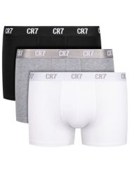 Cristiano Ronaldo CR7 Komplet 3 par bokserek Basic Trunk 3Pack 8100-49-633 Kolorowy. Bokserki męskie Cristiano Ronaldo CR7, m, bez wzorów, z bawełny. Za 119.99 zł.